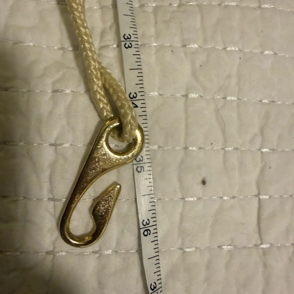 Vintage Braided Rope Belt Pearl Detail Pastel Boho Waist Belt 36”
